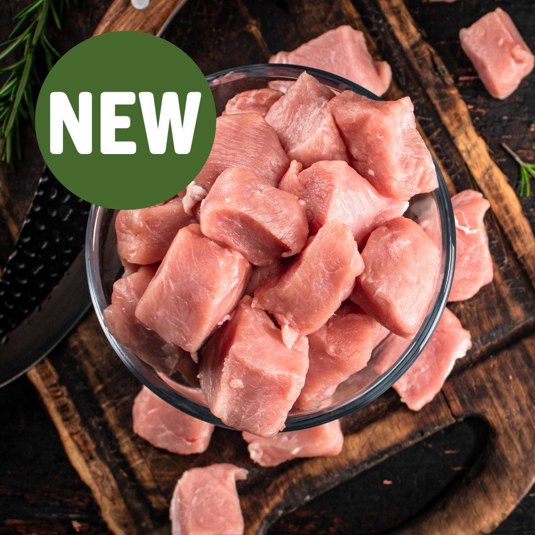 Organic Diced Pork from Helen Browning's Organic Farm