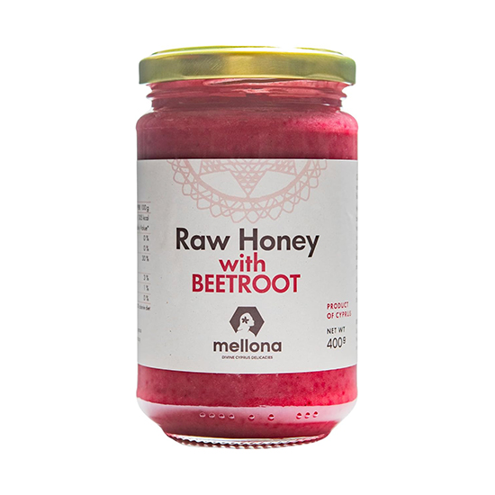 Mellona Raw Honey with Beetroot (400g)