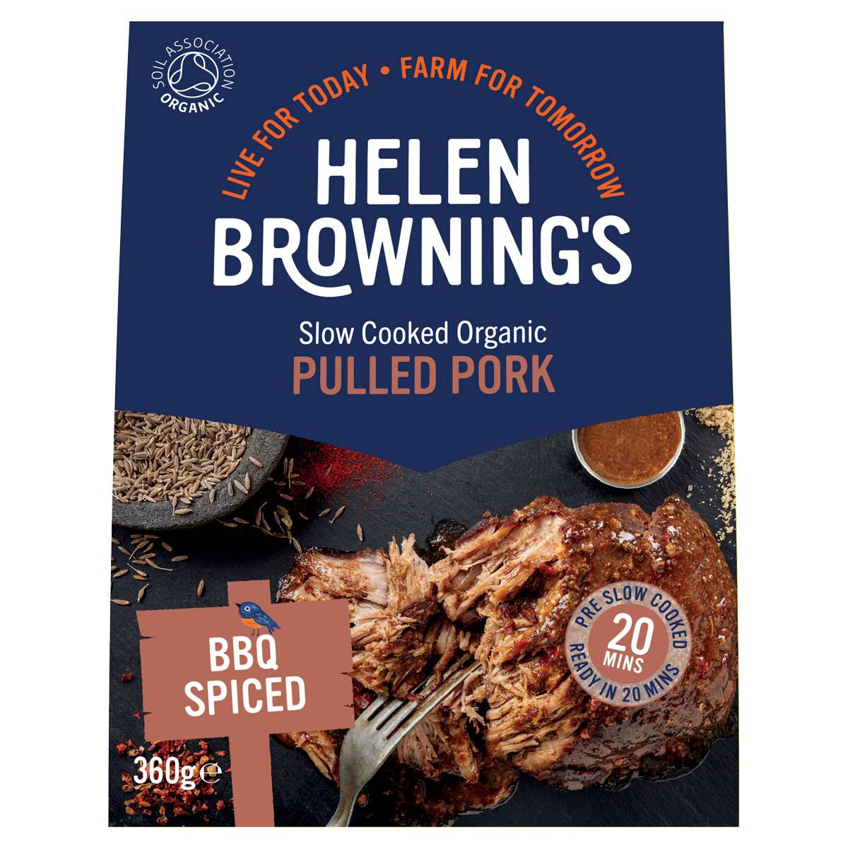 Organic Pulled Pork with BBQ Spice from Helen Browning's Organic Farm